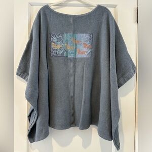 Blue Fish Sherpa Over Vest in River Mist